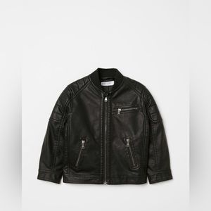 H&M Kids Faux Leather Biker Jacket 3-4Y